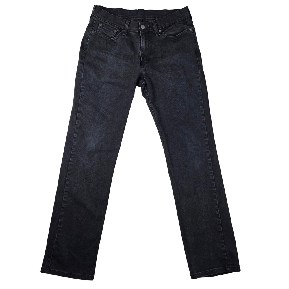 Levi Strauss 505 Mens Jeans Black W30 L32 Regular Fit Zipper Fly Denim